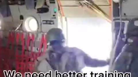 The Nigerian Air Force conducted a parachute training. It went exactly as you would expect