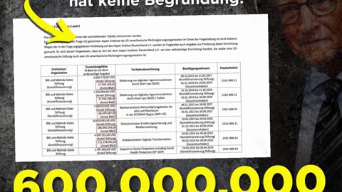 Deutschland hat 600 Millionen Euro an Steurgeld an die Bill und Melinda Gate Stiftung überwiesen