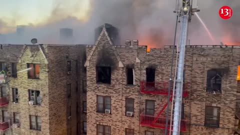 Massive fire breaks out in 150-unit apartment building in New York