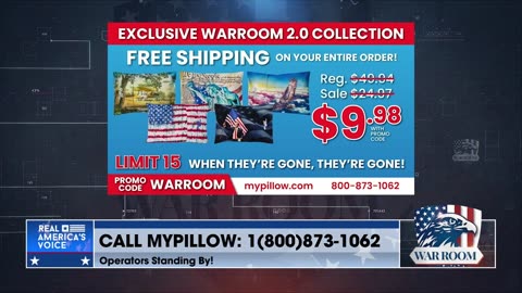 Visit MyPillow.com/warroom Today And Check Out The Exclusive WarRoom 2.0 Collection!