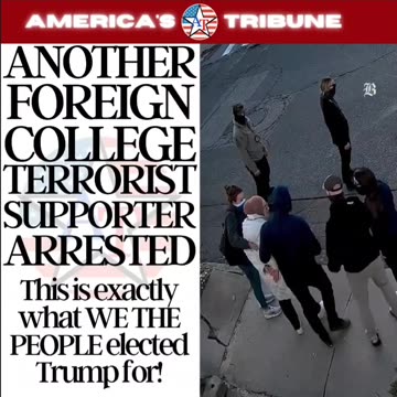 ANOTHER FOREIGN COLLEGE TERRORIST SUPPORTER ARRESTED!
