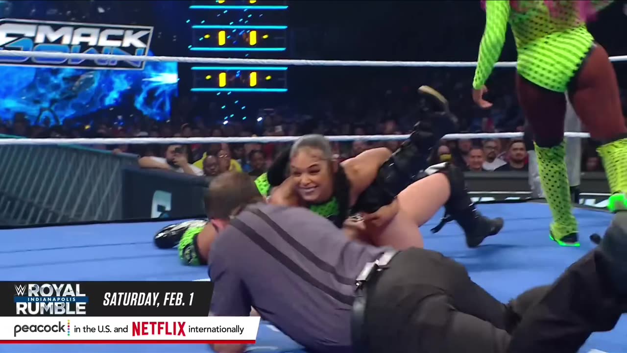 Rhea Ripley, Bianca Belair & Naomi vs. Liv Morgan, Nia Jax & Candice LeRae: SmackDown, Jan. 24, 2025