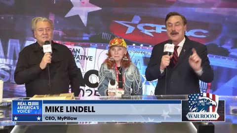 Mike Lindell And Charlie Chaplin Crash CPAC 2025
