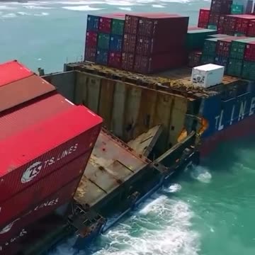 Catastrophe at Sea: TS Taipei Container Ship Breaks in Half Off Taiwan Coast