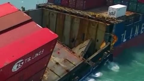 Catastrophe at Sea: TS Taipei Container Ship Breaks in Half Off Taiwan Coast