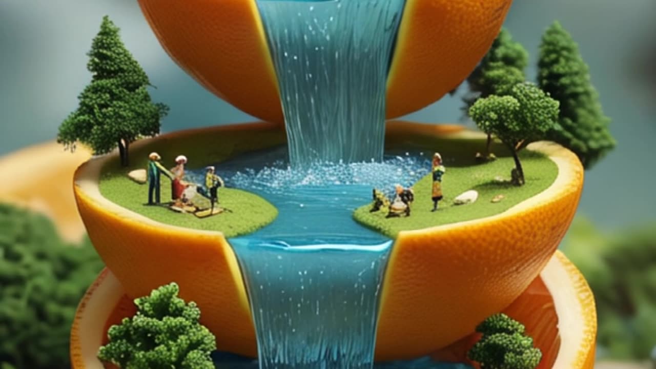 Image is a surreal digital artwork featuring a ha
