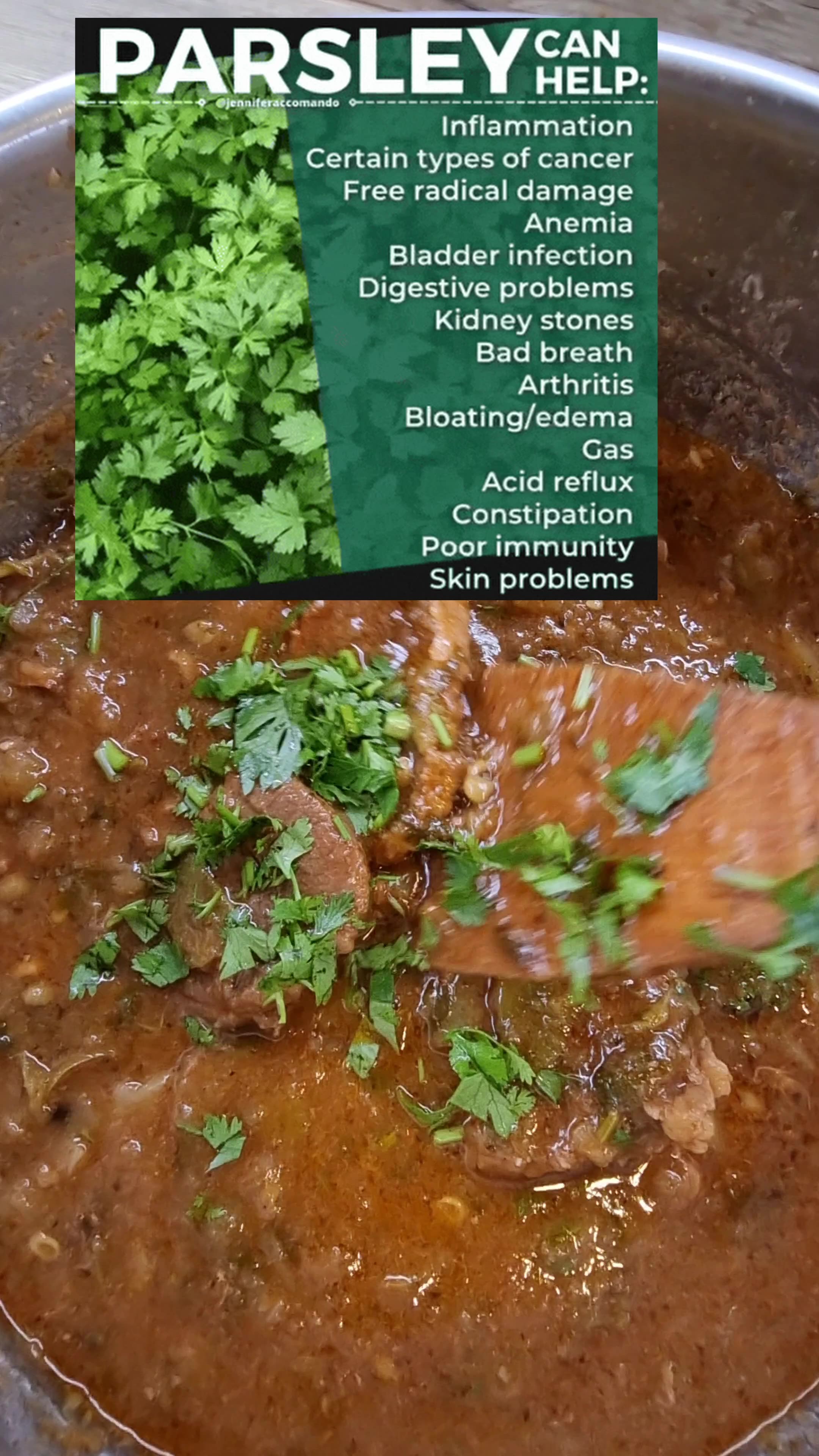 For extra flavor, garnish the dish with freshly chopped parsley