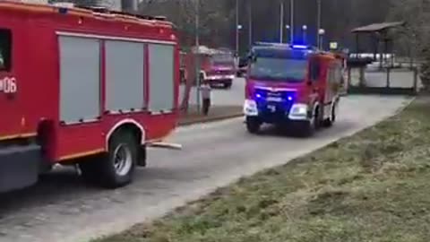 Wyjazd plutonu „pożar” z powiatu kartuskiego do Gdańska.
