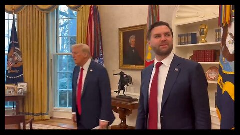 The Moment JD Vance Stepped Into The Oval Office For The First Time