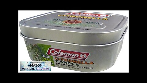 Coleman Pine Scented Citronella Candle with Wooden Crackle Wick 6 oz Review