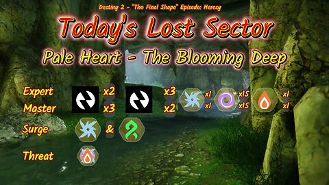 Destiny 2: 2-21-25 The Blooming Deep is the Lost Sector. Arc/Strand Surge.