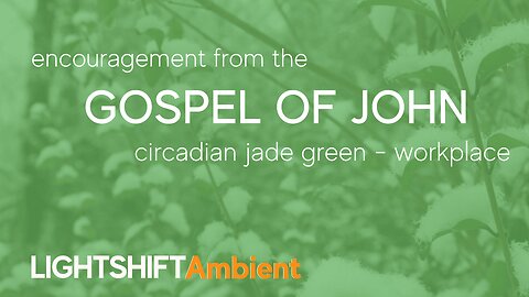 Gospel of John - Bible Verse Encouragement - Circadian Jade Green – Workplace | LIGHTSHIFT Ambient