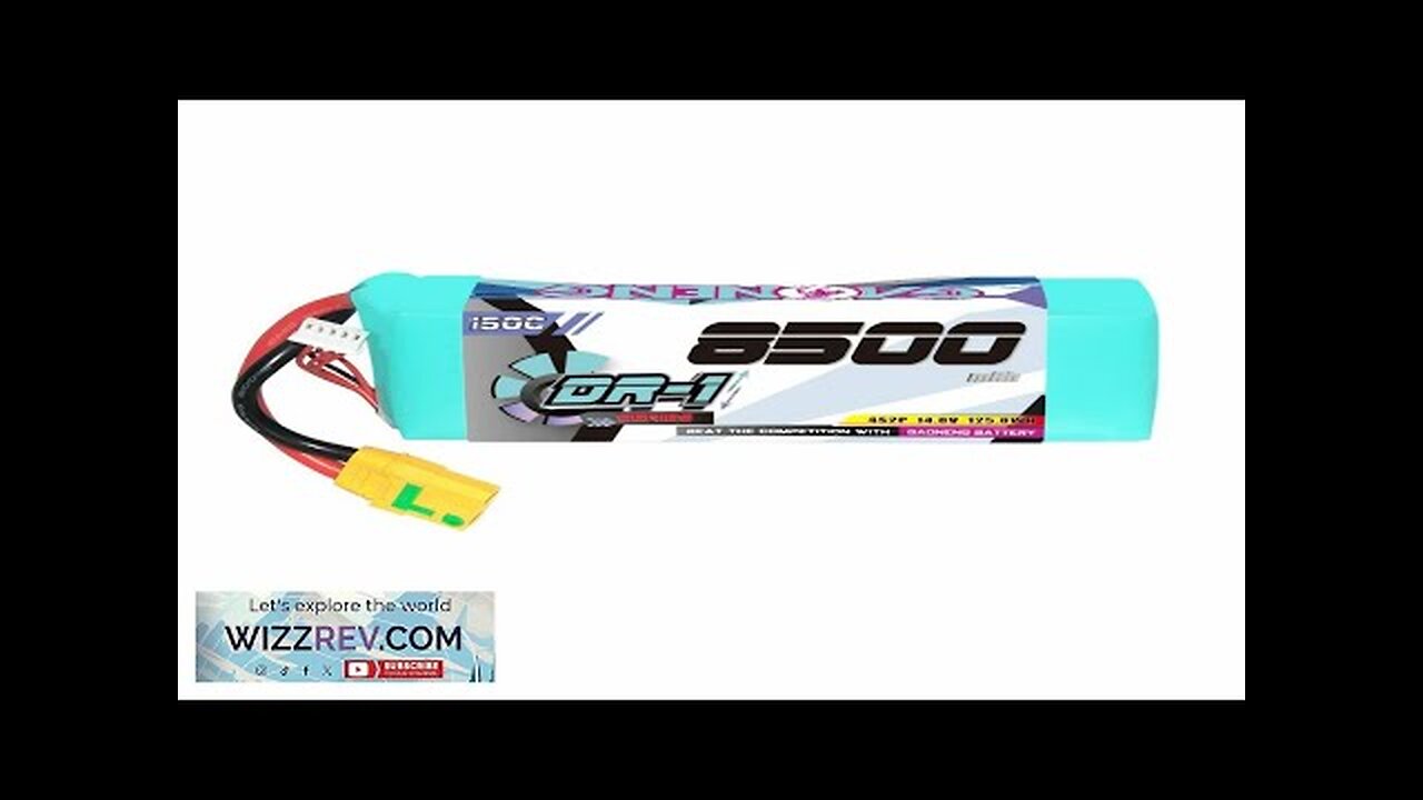 Gaoneng 14.8V 8500mAh 150C 4S LiPo Battery XT60/XT90S Plug for 1/8 RC Review