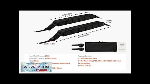 Soft Roof Rack Pads 33in 176lbs Load Capacity for Kayak Canoe Surfboard Review