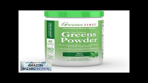 Greens First Mint 30 Servings Greens Powder Superfood 49 Review