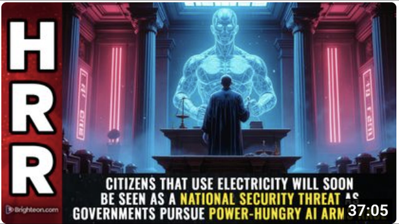 Citizens that use electricity will soon be seen as a NATIONAL SECURITY THREAT