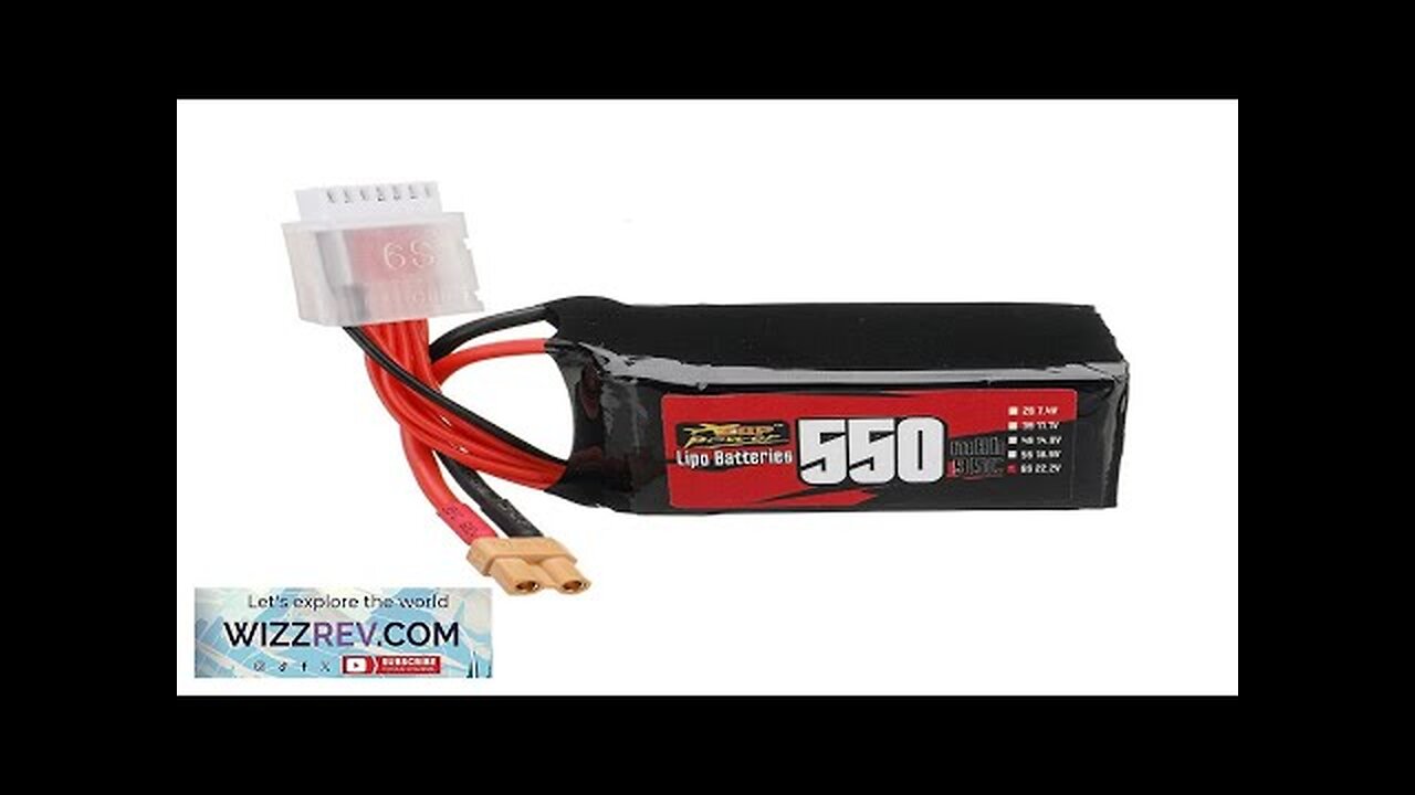 ZOP Power 6S 22.2V 550mAh 95C 12.21Wh LiPo Battery XT30 Plug Review