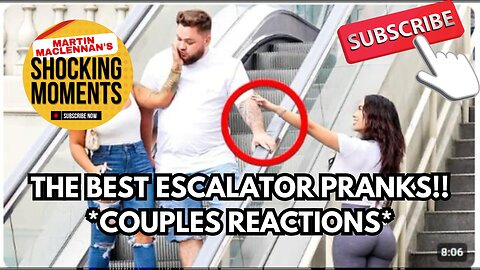 THE BEST ESCALATOR PRANKS!! *COUPLES REACTIONS*