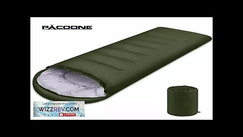 PACOONE Camping Sleeping Bag Lightweight 4 Season Warm Envelope Backpacking Outdoor Cotton Review