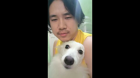 Myself and my dog , Barbie.