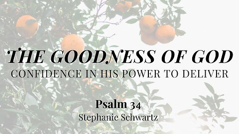 The Goodness of God (Psalm 34) | Women's Bible Study | Stephanie Schwartz