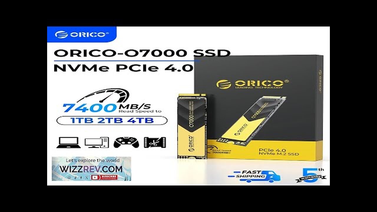 ORICO PCIe4.0 M.2 NVMe SSD PS5 Gaming 7400MB/S Internal Solid State Drive Review