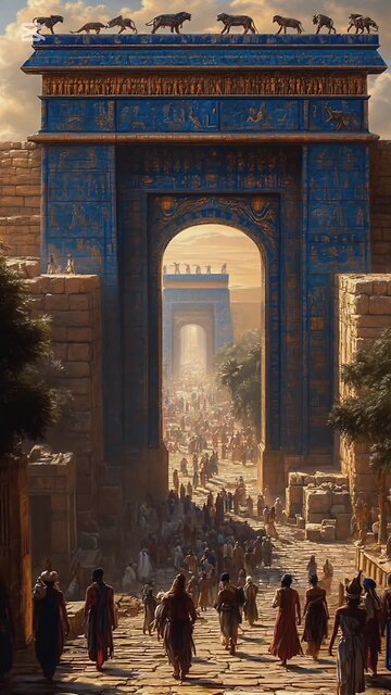 The ancient city of Babylon with artificial intelligence. Iraq's antiquities.