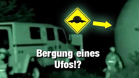 Geleaktes Filmmaterial der Bergung eines Ei förmigen UFOs einer Men in Black Einheit