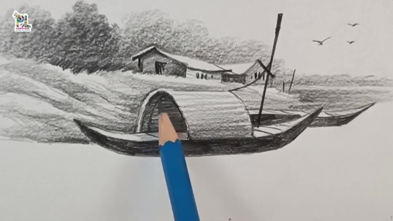 How to draw Boats in Landscape Art