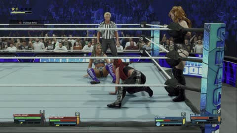 wwe 2k24 universe mode Smackdown Fallon Henley and Maxxine Dupri VS Isla Dawn and Alba Frye S 1 E 16