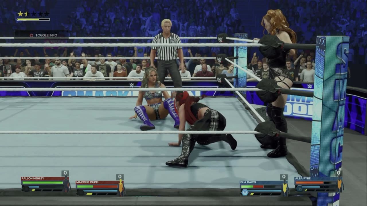 wwe 2k24 universe mode Smackdown Fallon Henley and Maxxine Dupri VS Isla Dawn and Alba Frye S 1 E 16