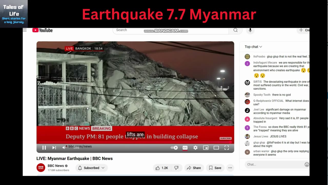 Earthquake Myanmar 7.7 Mag
