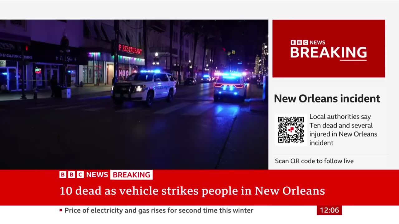 Ten dead after vehicle drives into large crowd in New Orleans, authorities say | BBC News