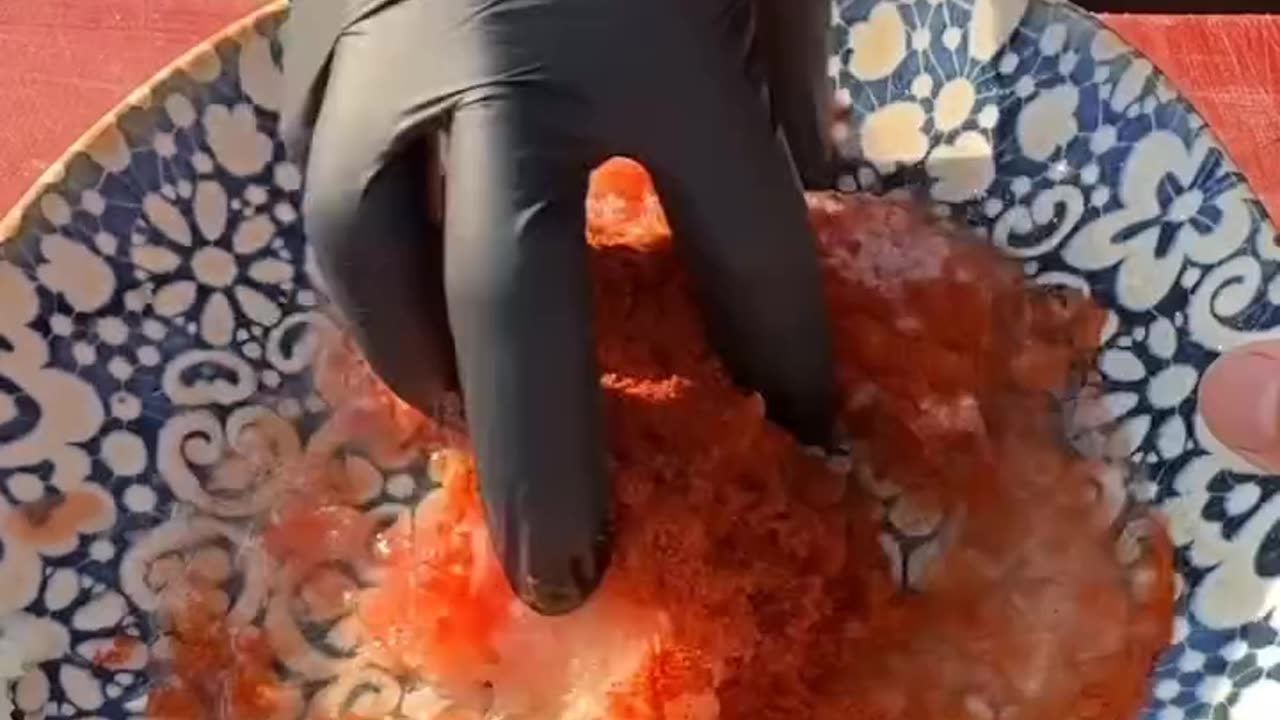 Barbecue roll in the pristine nature of the forest