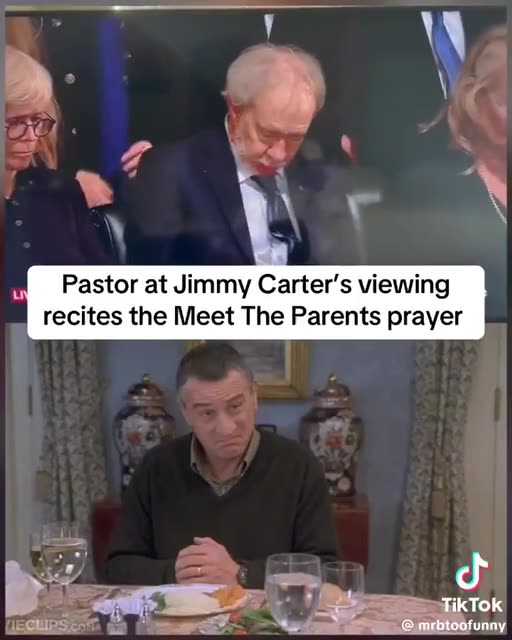 Pastor who’s doing J.Carter’s service uses Meet The Patents prayer