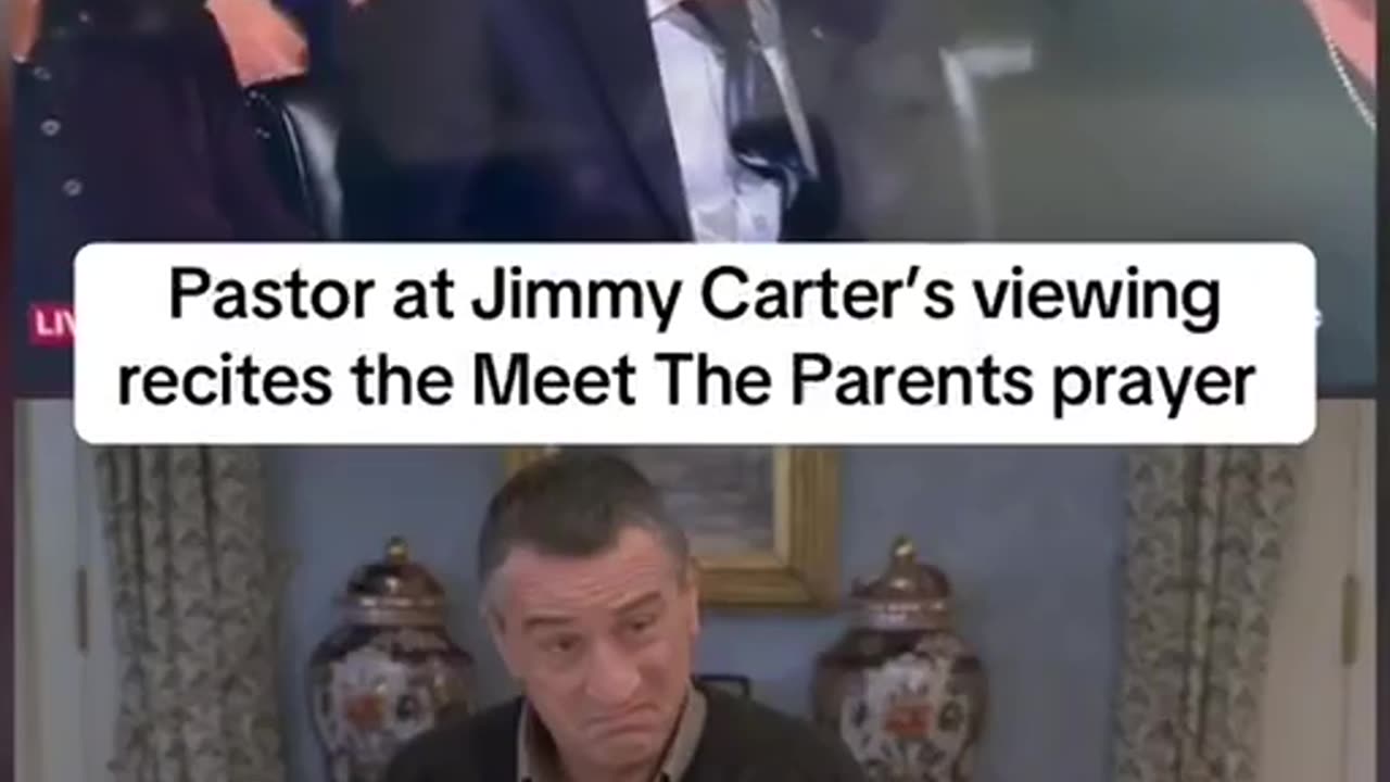 Pastor who’s doing J.Carter’s service uses Meet The Patents prayer