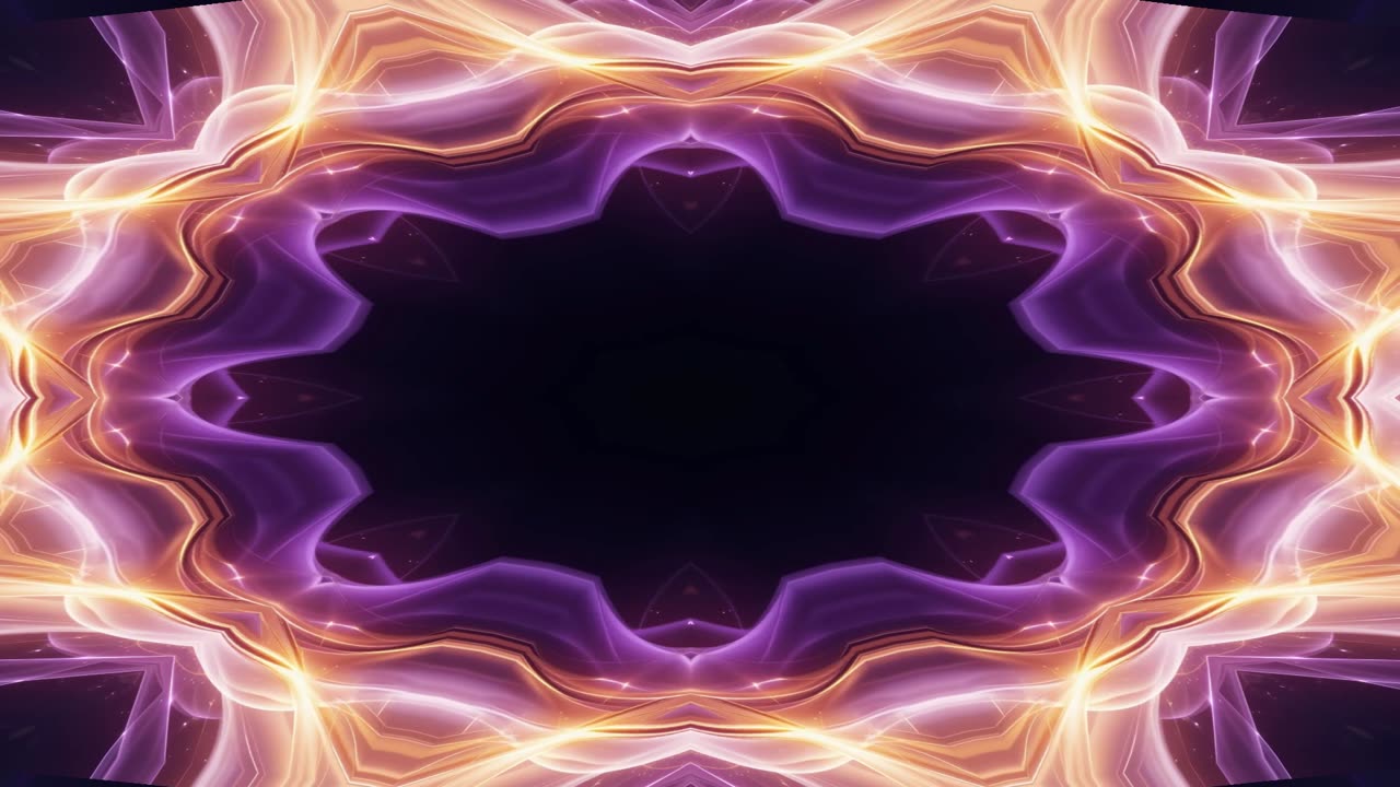 Purple, gold and black Abstract Background, Line Movement, Kaleidoscope