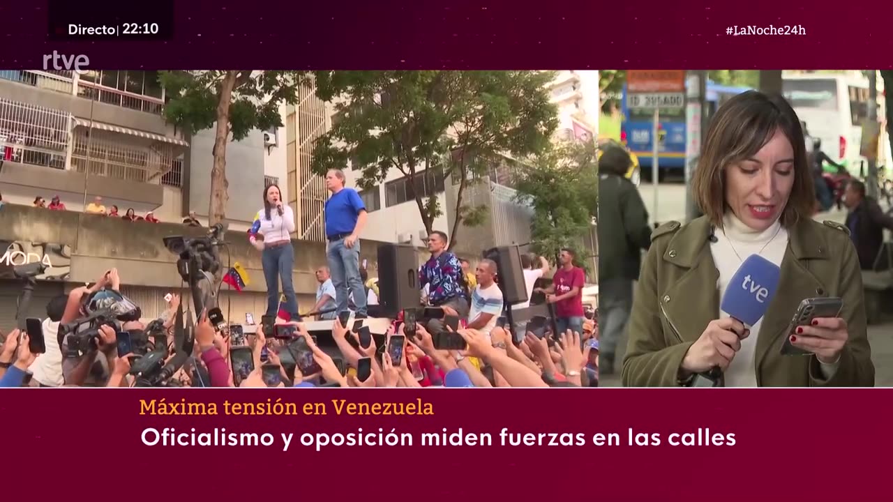 VENEZUELA: LIBERAN a MARÍA CORINA MACHADO tras ser INTERCEPTADA en la MANIFESTACIÓN de CARACAS |RTVE