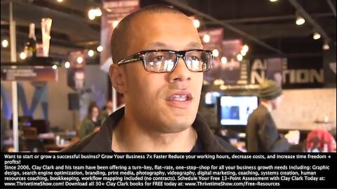 Clay Clark Client Testimonials | "I'm From England. I've Learned So Much About Marketing, the Sales Structure...It Seems Like Another World...A Cross Between a Comedian & a Business Professional. Clay Clark Is Hilarious."