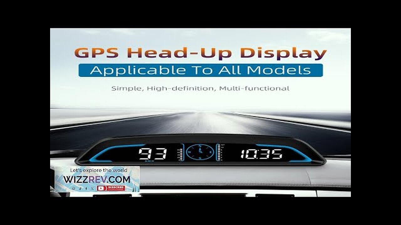 Digital GPS Speedometer Car HUD Head-Up Display Car High-Definition Gps Speed Alarm Review