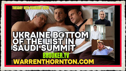 UKRAINE BOTTOM OF THE LIST IN SAUDI SUMMIT WITH WARREN THORNTON, PAUL BROOKER TONY GOSLING