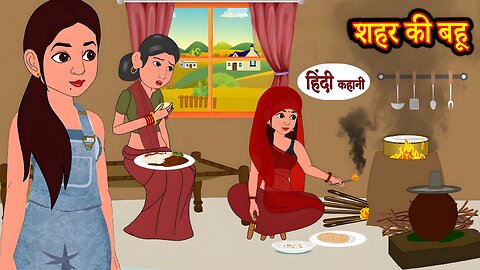 शहर की बहु | Ganga Nadi Me Sasural | New Kahani | Cartoon video | Hindi Kahani | Kahaniya