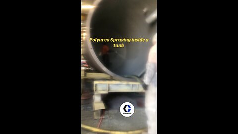 Polyurea Spraying inside a Steel Tank