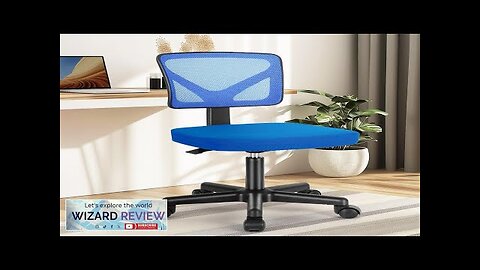 DUMOS Armless Desk Chairs with Wheels Cute Home Office Chair No Arms Review