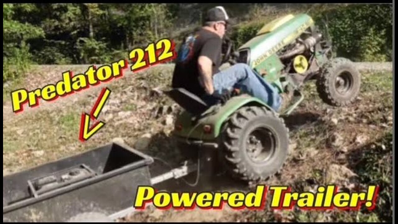 Predator 212 Powered Trailer Build! 4 x 4 on DEMAND :D