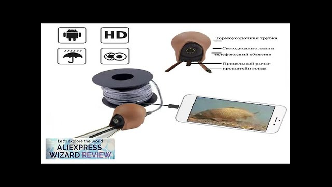 Portable Fish Finder with Coiling spool Underwater 70° Fishing Camera for Android Review