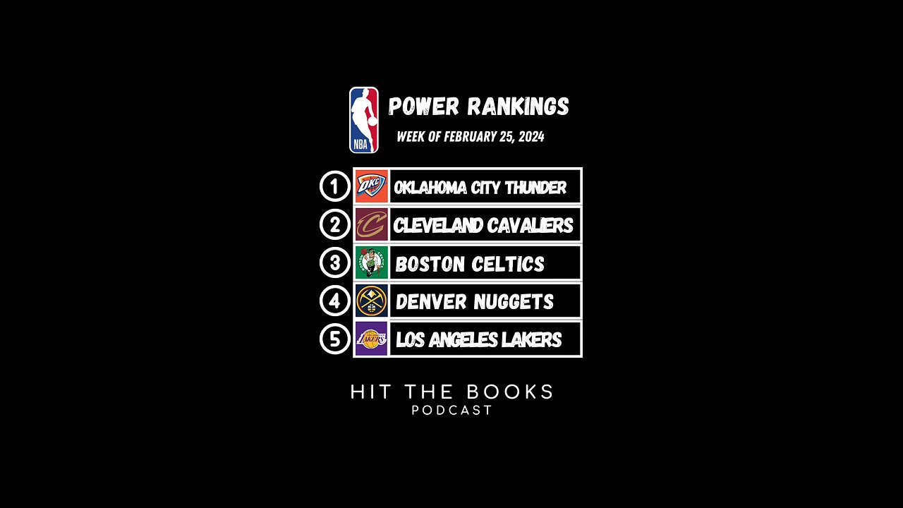 Power Rankings in the NBA as we enter the second half of the season!