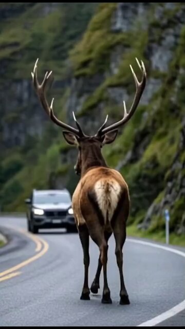 Deer stop vehicle and save people