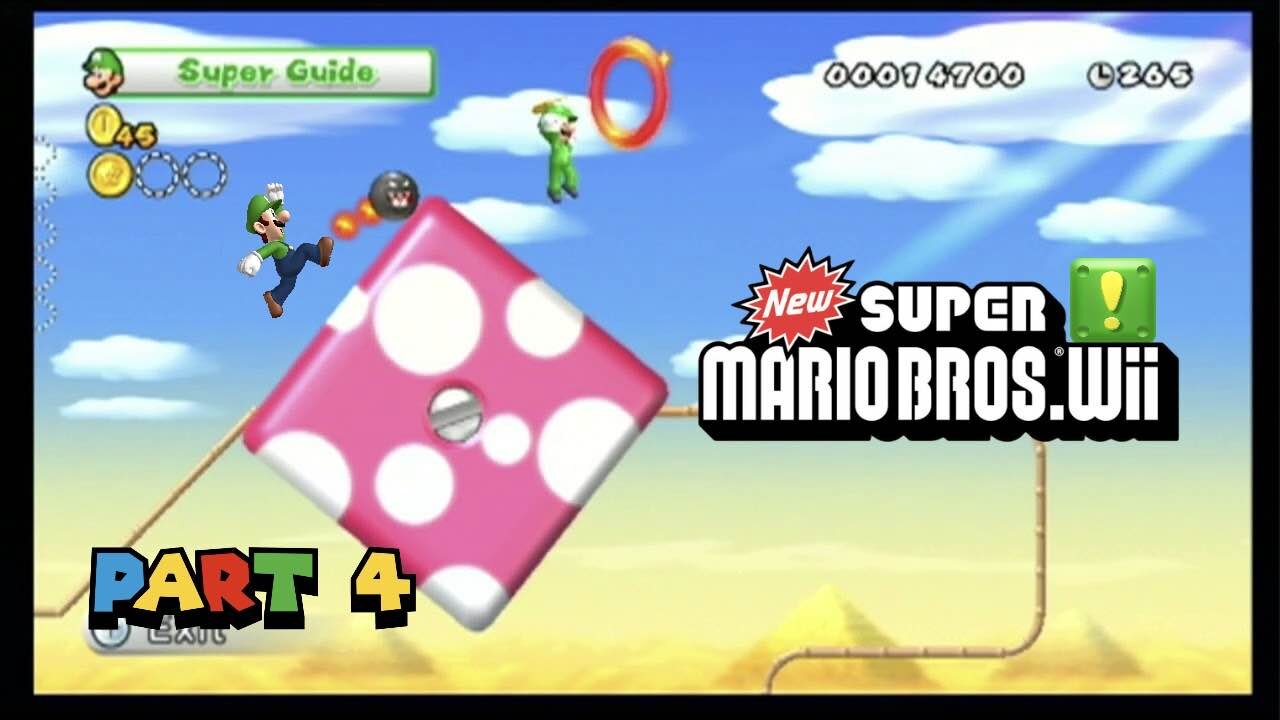 New Super Mario Bros. Wii: Super Guide (Wii) - World 2 (Part 4/NO COMMENTARY)