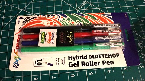 Pentel arts hybrid mattehop gel roller pen review and demonstration